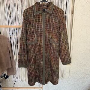 Vintage True Meaning Multicolored Trench Coat‎ (A)